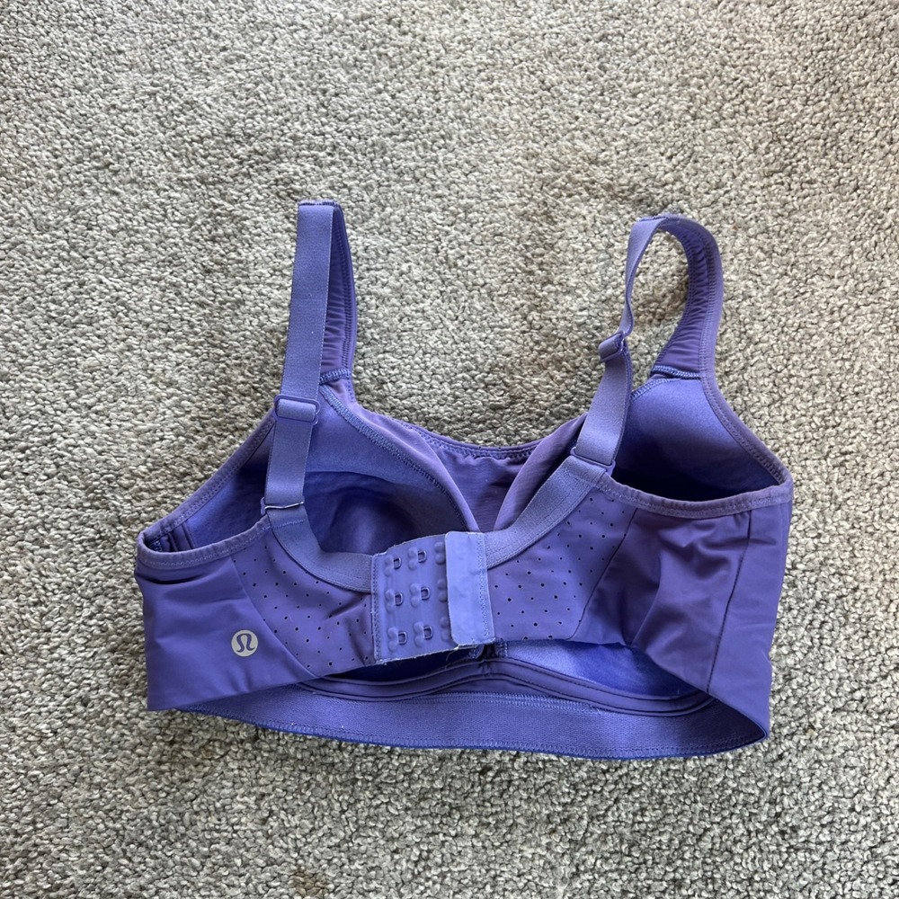 Lululemon Run Times Sports Bra Womens 32D Purple High Support Padded Adjustable - Picture 5 of 12